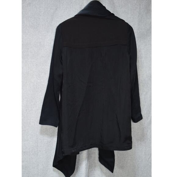 AllSaints Bayle Monument Drape Jacket Black Size 4 - Picture 4 of 4